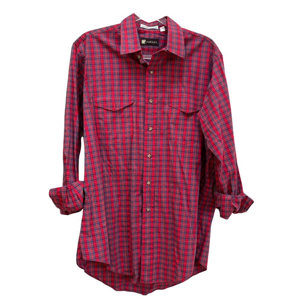 Vintage Rudnick’s of Beverly Hills Plaid Shirt Made in USA Classic Preppy